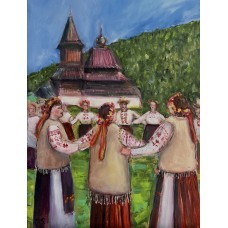 “Ukrainian Spring Round Dance ‘Haivka’” – Original Ukrainian Folk Tradition Painting, Oil on Canvas | Marina Stognieva “Ukrainian Spring Round Dance ‘Haivka’” – Original Ukrainian Folk Tradition Painting, Oil on Canvas | Marina Stognieva